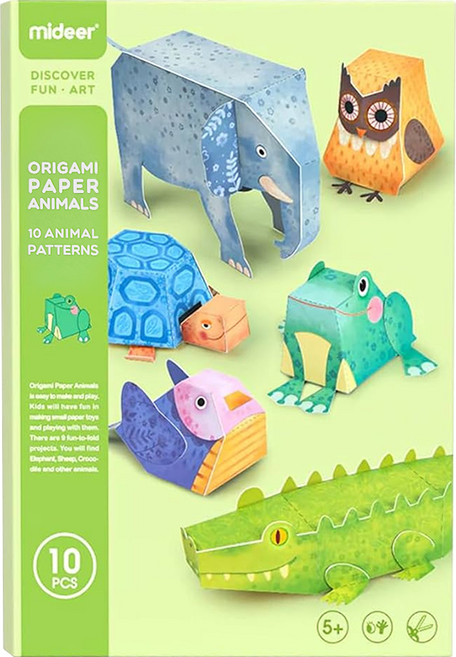 mideer 3D立體動物DIY 10pcs, 1組, 動物