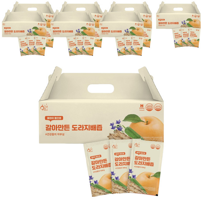 황금이네 국내산 갈아만든 도라지배즙, 100ml, 240개