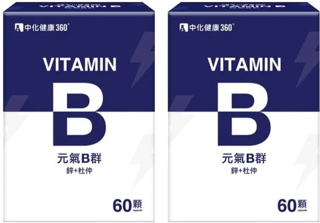 中化健康360 元氣B群 鋅+杜仲, 60顆, 2盒