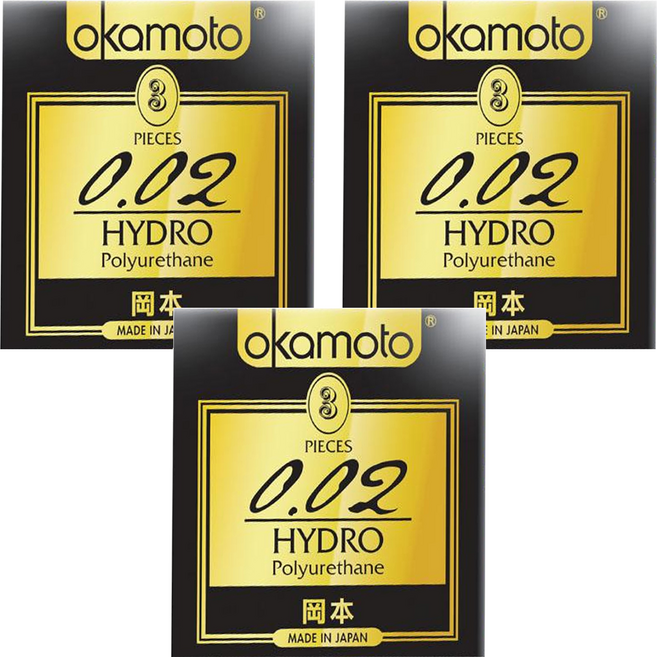 okamoto 岡本 保險套002, 3片, 3盒