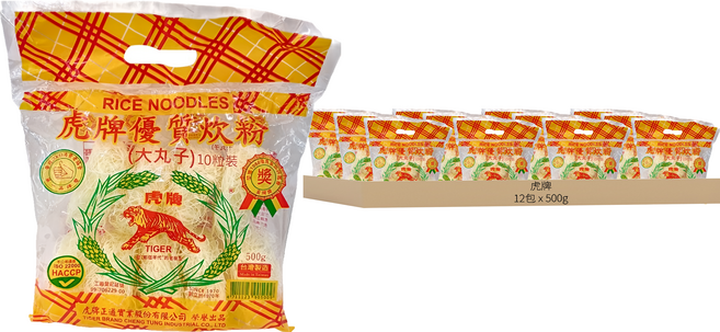 TIGER FOOD 虎牌 優質炊粉 大丸子, 500g, 12包