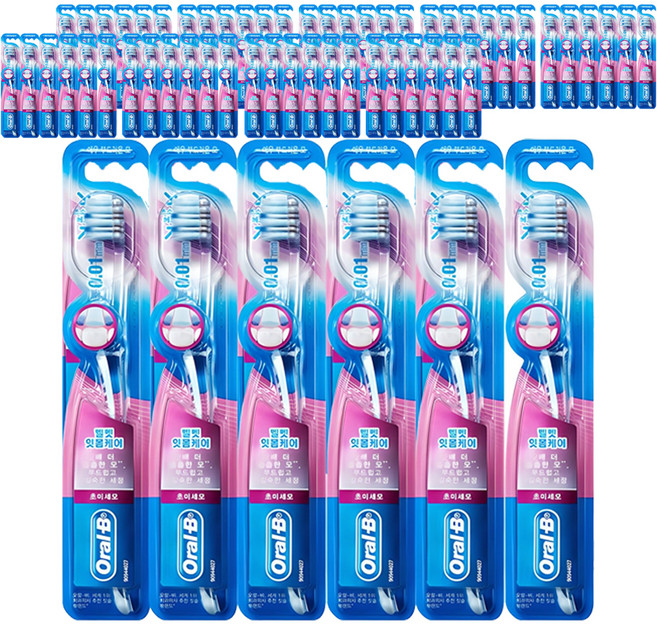 오랄비 벨벳 초소형헤드 잇몸케어 칫솔, 1개입, 60개