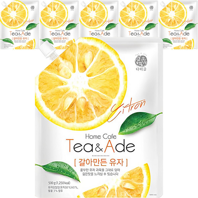 다미즐 갈아만든 유자, 500g, 6개