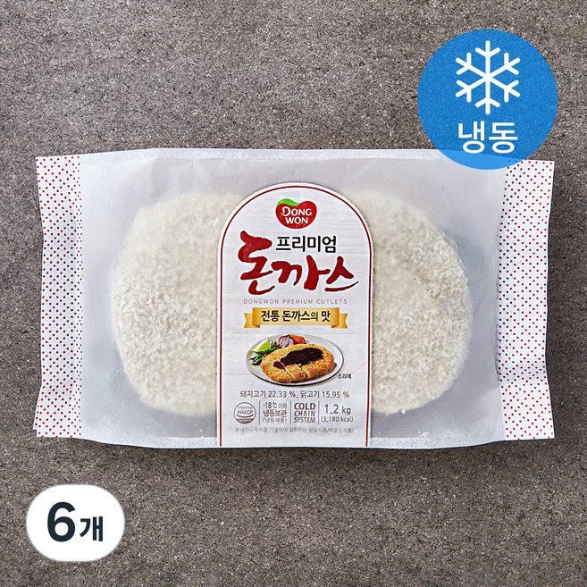 동원 프리미엄 돈까스 (냉동), 1.2kg, 6개