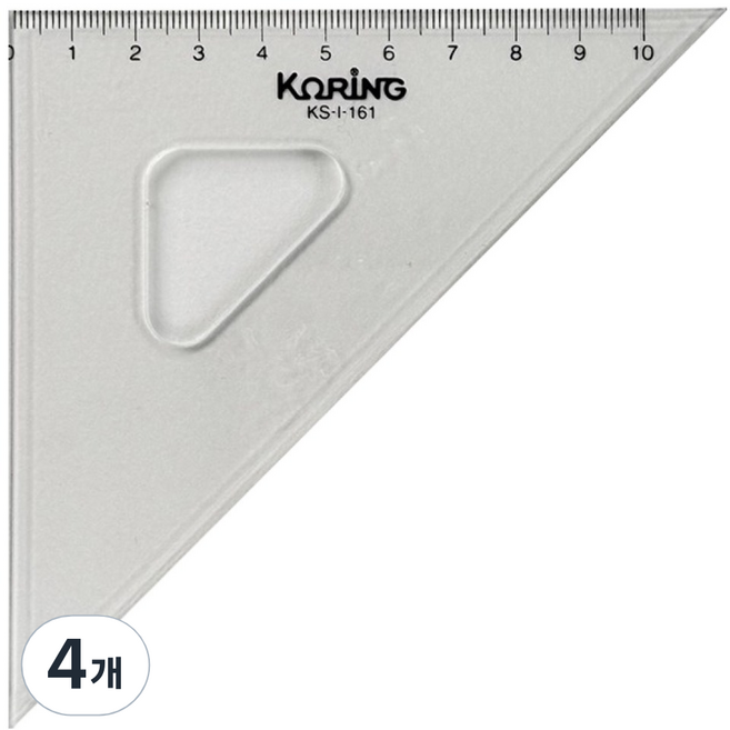 코링 템플레이트 눈금삼각자 10cm K-161, 4개