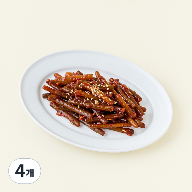 정미경키친 국내산마늘종으로 만든 마늘종 장아찌 매콤무침, 100g, 4개