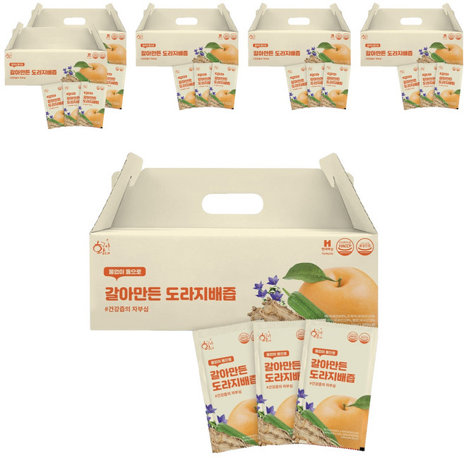 황금이네 국내산 갈아만든 도라지배즙, 100ml, 180개