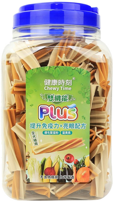 Chewy Time 健康時刻 雙機能, 1桶, 1.35kg, 爆毛鱉蛋粉+葉黃素