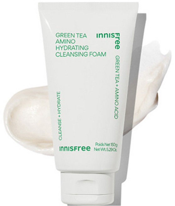 이니스프리 그린티 아미노 수분 클렌징 폼, 150g, 1개