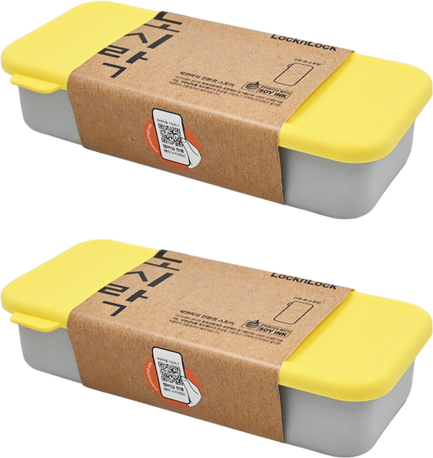LocknLock 樂扣樂扣 DosiLock系列便當盒 360ml, 黃色, 2個