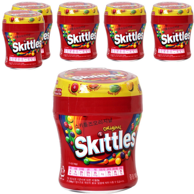 스키틀즈 오리지날 캔디, 6개, 100g