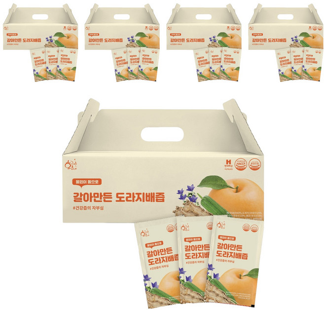 황금이네 국내산 갈아만든 도라지배즙, 100ml, 150개