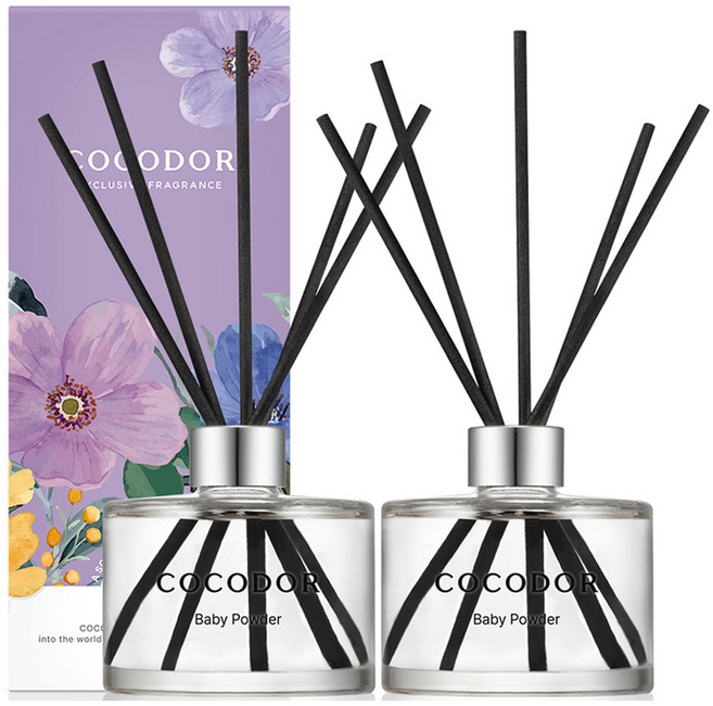코코도르 퍼퓸 디퓨저, 베이비파우더, 200ml, 2개