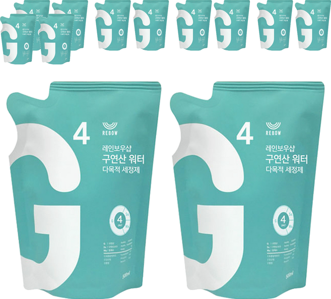 레인보우샵 구연산 워터 다목적세정제 리필, 500ml, 6개