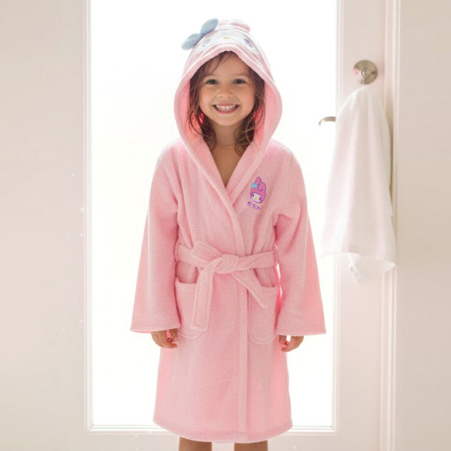 PremierFam 兒童三麗鷗角色美樂蒂臉部造型浴袍