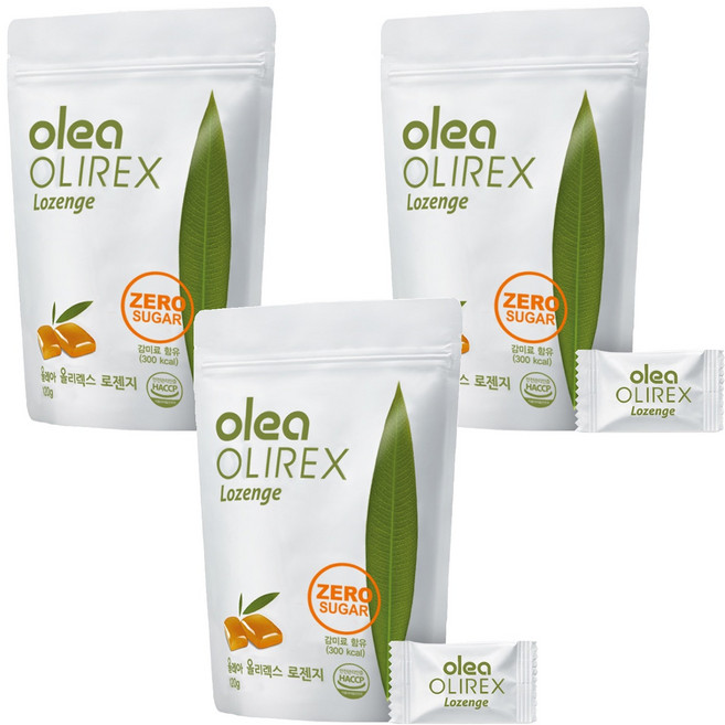 올레아 올리렉스 로렌지 허브캔디, 120g, 3개