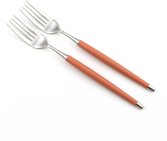 보겐 국내생산 르비앙 샤틴 커트러리 디너포크, 캐롯, 2개