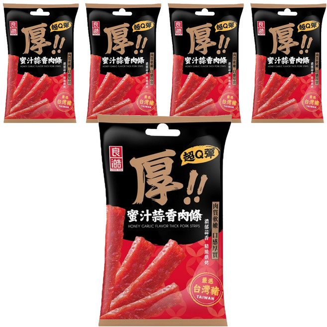 良澔 蜜汁蒜香豬肉條, 36g, 5包