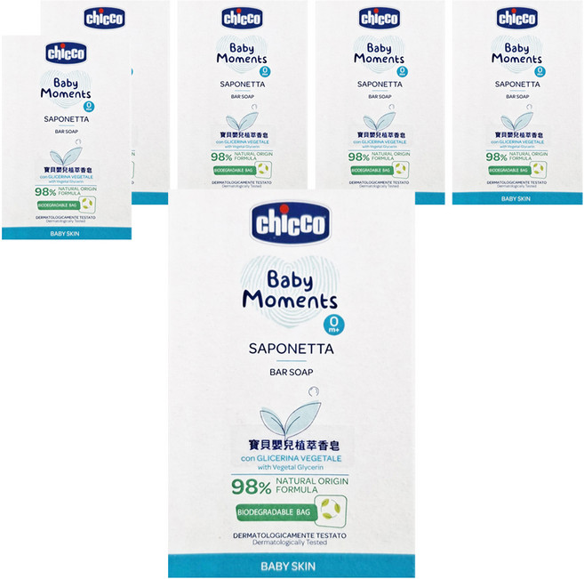 chicco 寶貝嬰兒植萃香皂, 100g, 6個