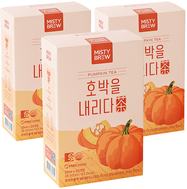 MISTY BREW 南瓜茶隨身包, 25ml, 60個