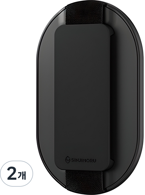 신지모루 맥세이프 M 신지그립 거치 핸드폰 스트랩, 블랙, 2개