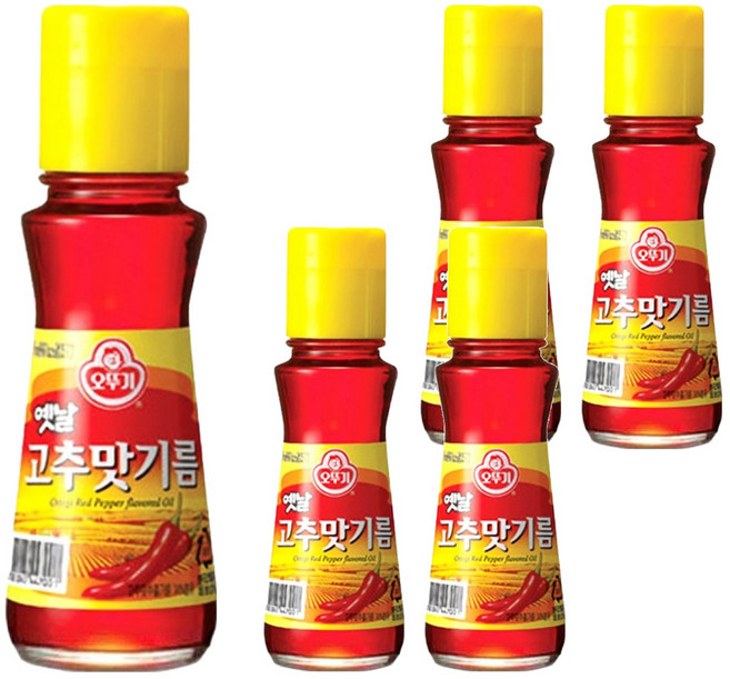 오뚜기옛날 고추맛 기름, 80ml, 5개