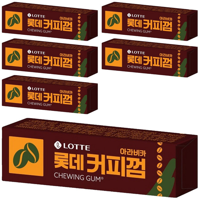 롯데웰푸드 아라비카 커피 껌, 26g, 6개