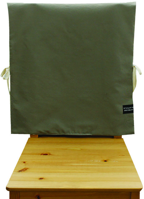 의자리폼 패브릭 심플 의자 등받이커버, 그레이, 1개