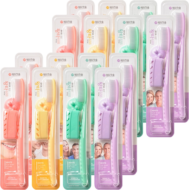 왕타 파스텔 칫솔 세트, 8개입, 2세트