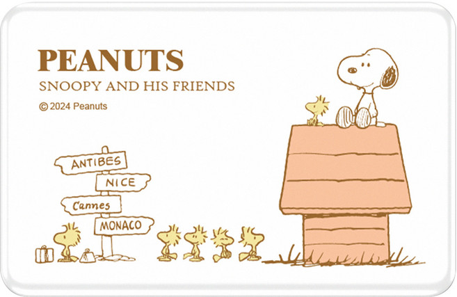 PEANUTS 史努比 PD超薄磁吸無線快充行動電源 10000mAh, PSN-140, 路牌款 珍珠白