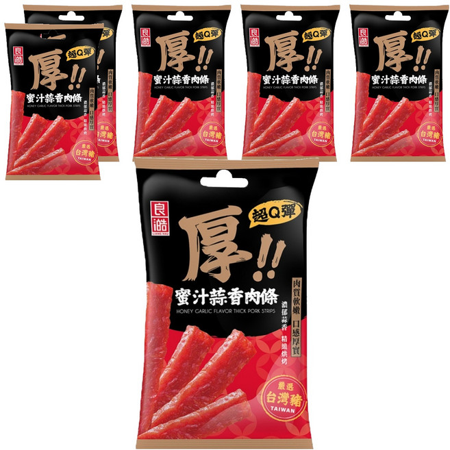 良澔 蜜汁蒜香豬肉條, 36g, 6包