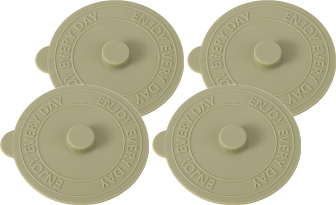 小麥購物 矽膠密封杯蓋 G676 20g, 抹茶綠, 4個