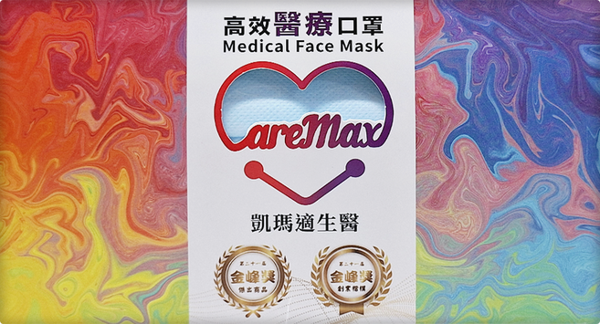 CareMax 凱瑪適 素色系列 成人醫療口罩 17.5 x 9.5cm, 醫藍色, 50片, 1盒