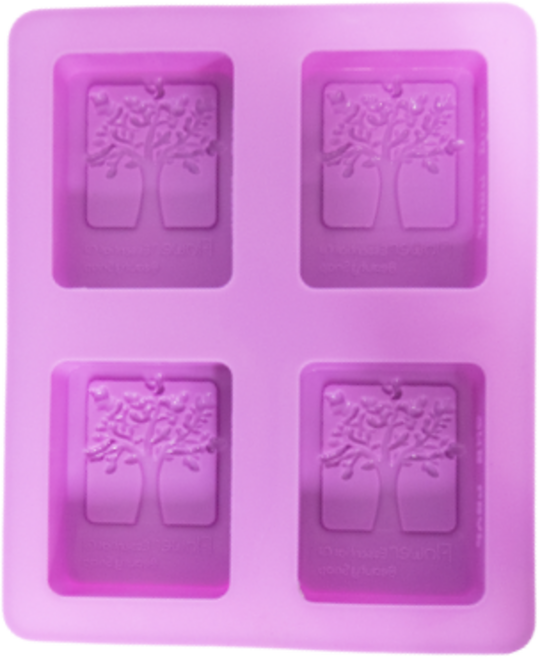 지안네이처 사각나무 4구 몰드, 1개