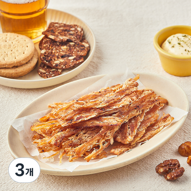 주안상점 꽃을 든 맥반석 오징어, 3개, 30g