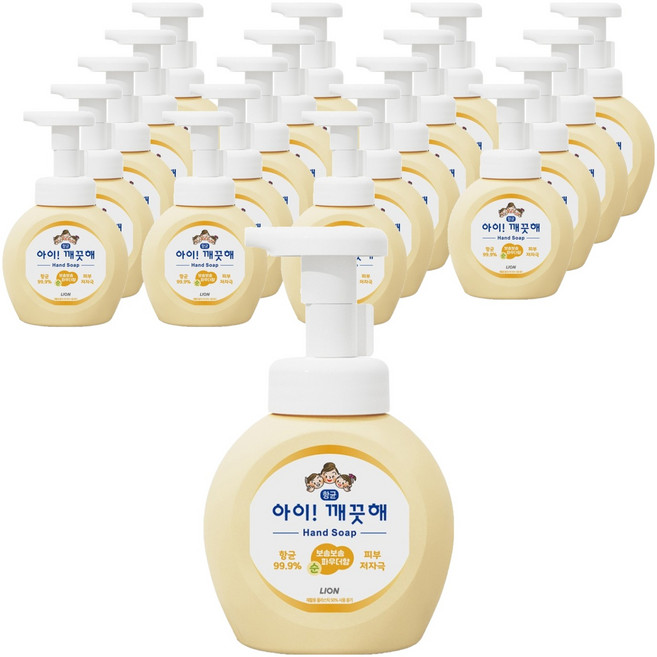 아이깨끗해 핸드워시 순 보송보송 파우더향, 250ml, 20개