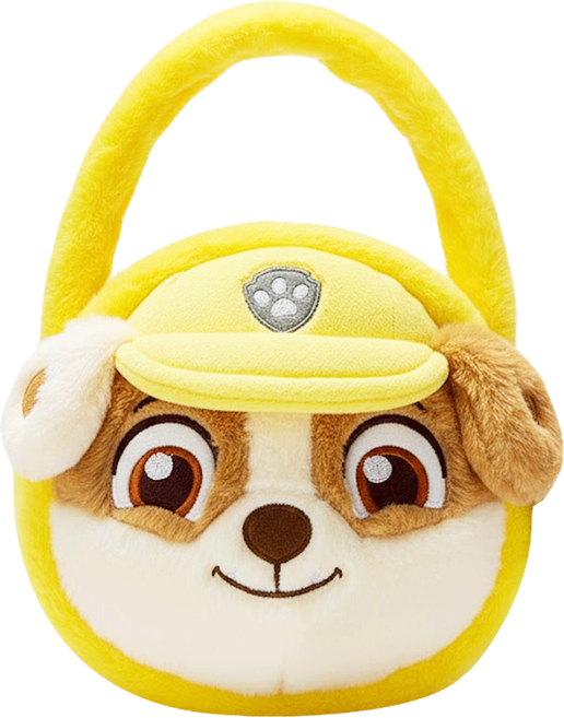 PAW PATROL 汪汪隊立大功 兒童手提斜背兩用絨毛包 圓形拉鍊包 小礫