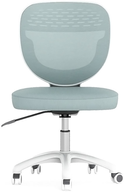 DEPE 小戶型 360°旋轉電腦椅 成人和兒童皆可使用, 白框湖藍