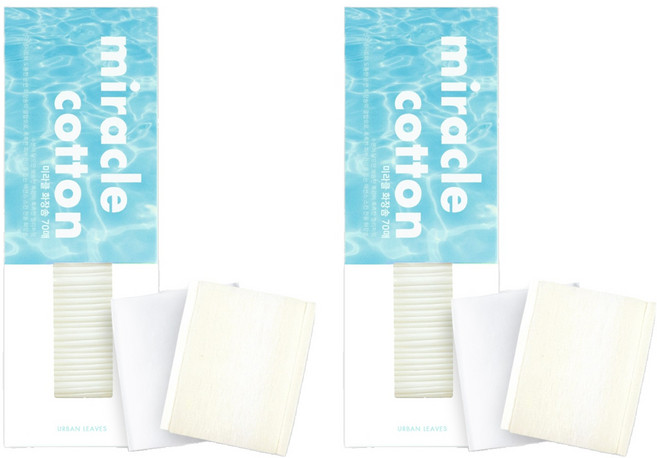 어반리브즈 미라클시트 화장솜, 70개입, 2개