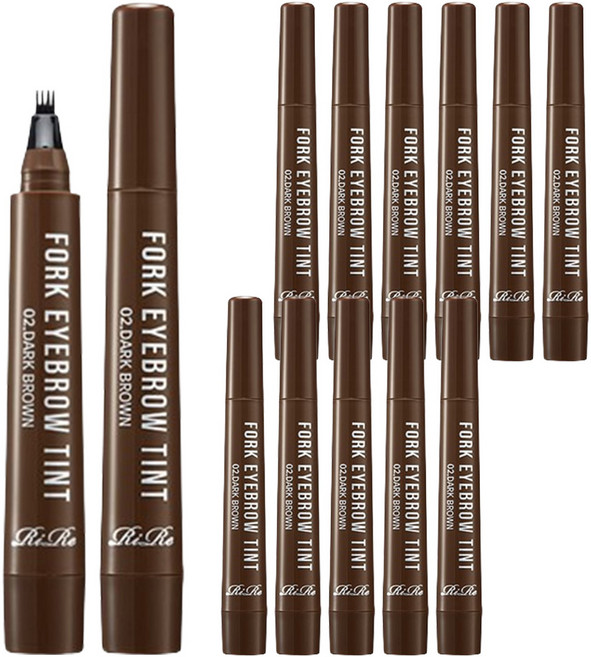 리르 포크 아이브로우 틴트 2g, 02다크브라운, 12개