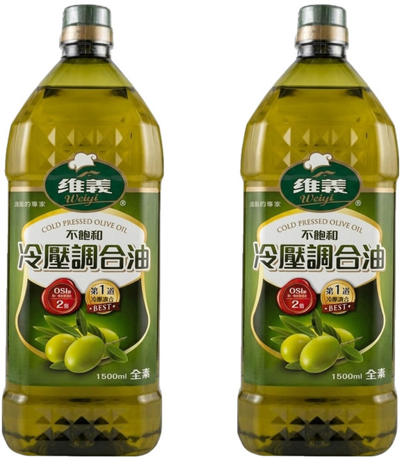 維義 不飽和冷壓油, 1.5L, 2瓶