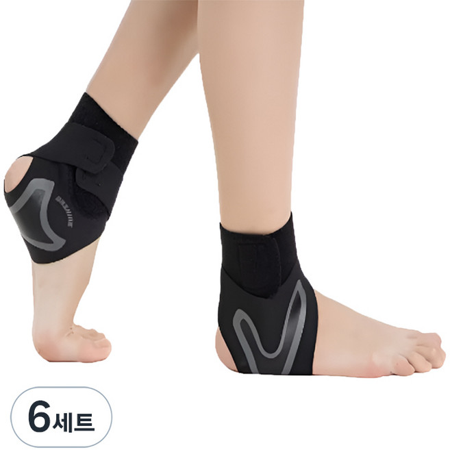 퀸코 압박 발목 보호대 양발착용 세트, 6세트