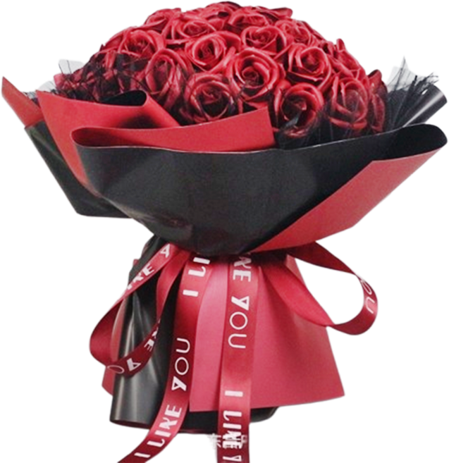 33朵香皂花, 酒紅色, 1組