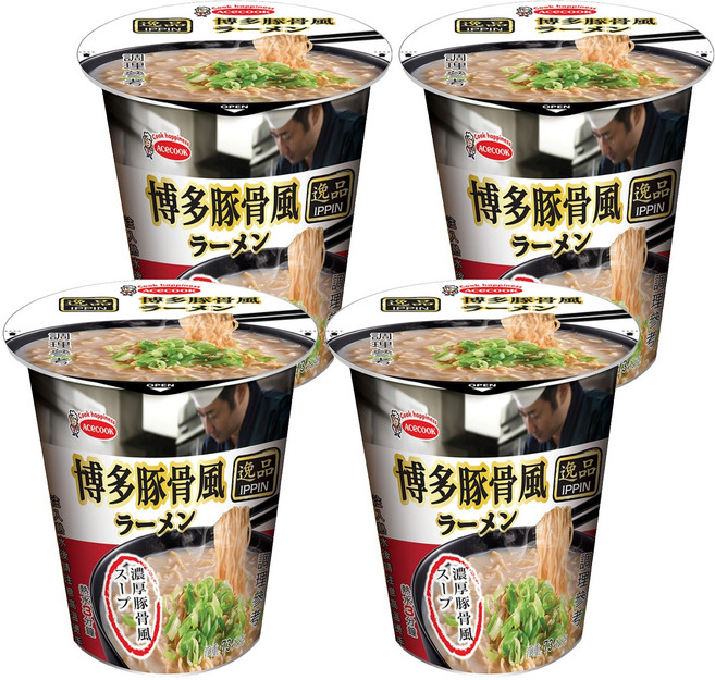 AceCOOK IPPIN 逸品 博多豚骨風味麵 73g, 4入