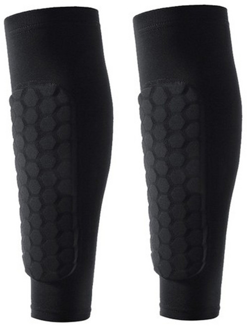 PnStore 緩衝防撞運動護腿套, 黑色, 1組