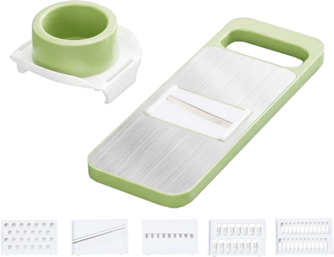 加厚不鏽鋼免傷手五刀片切菜神器 29 x 10cm 283g, 不鏽鋼色, 1個