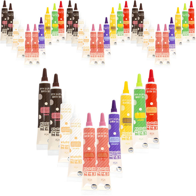 디유 초콜릿 데코펜 7종 세트, 20g, 4세트