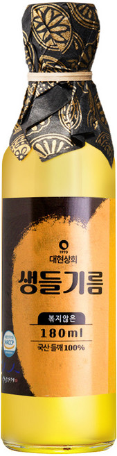 대현상회 볶지않은 국산 생들기름, 1개, 180ml
