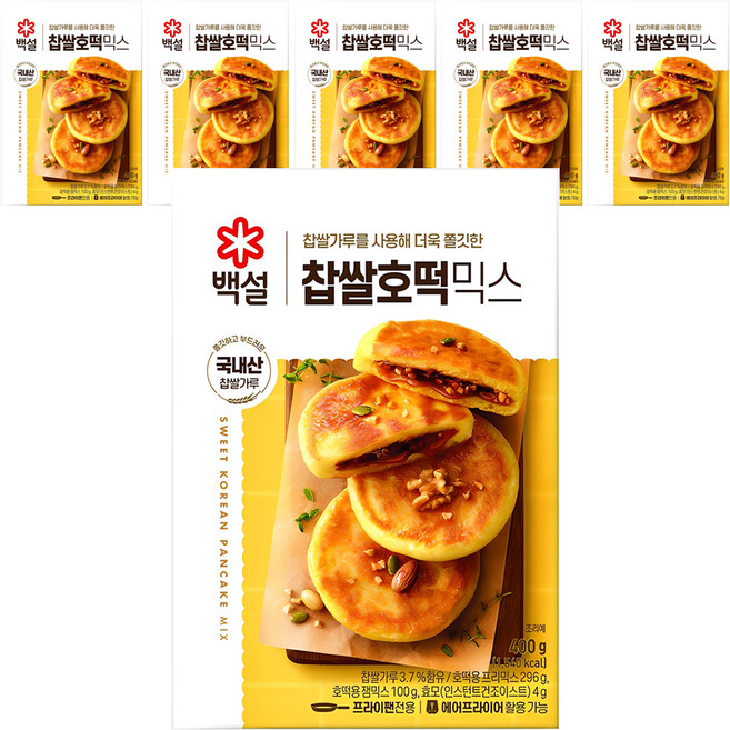백설 찹쌀 호떡믹스, 400g, 6개
