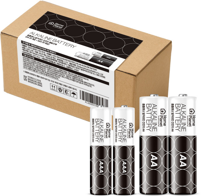 홈플래닛 알카라인 건전지 패밀리팩 AA + AAA, 1개, 40개입